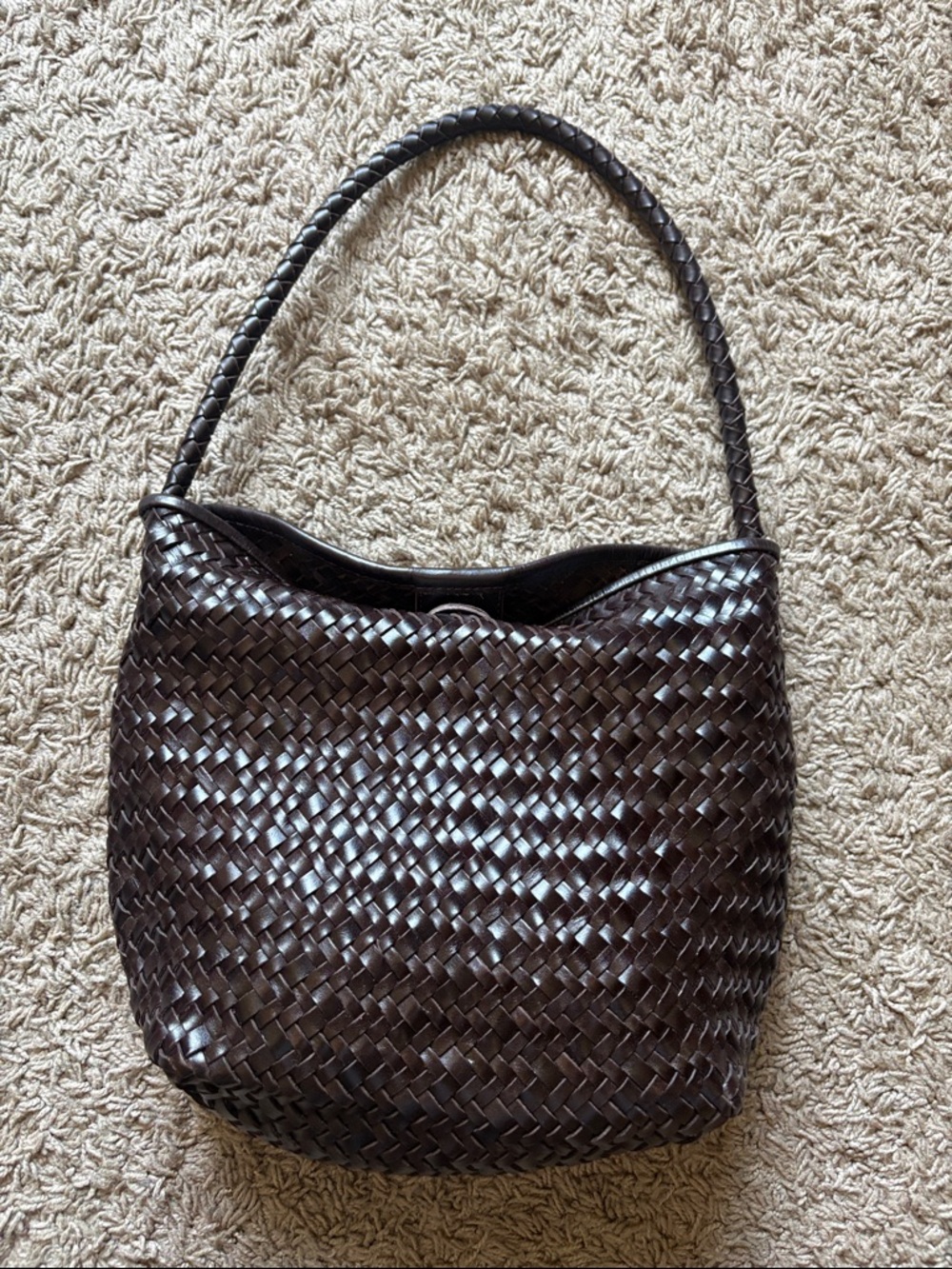 Madewell Dark Brown Woven Shoulder Bag